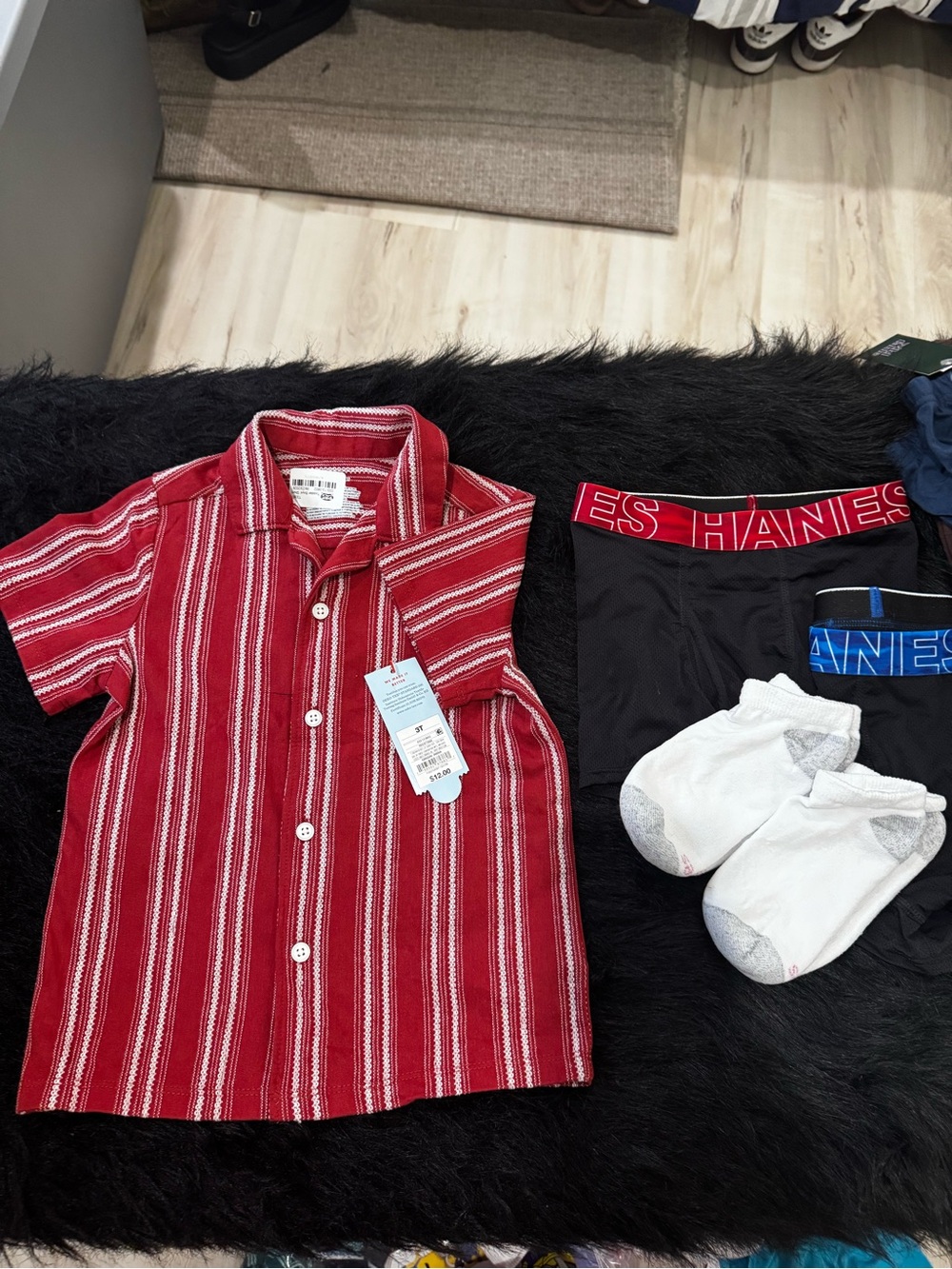 Target Red and White Striped Short-Sleeve Button-Down Shirt